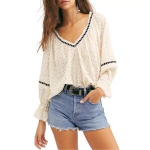 Free people Darcy Eyelet Top
